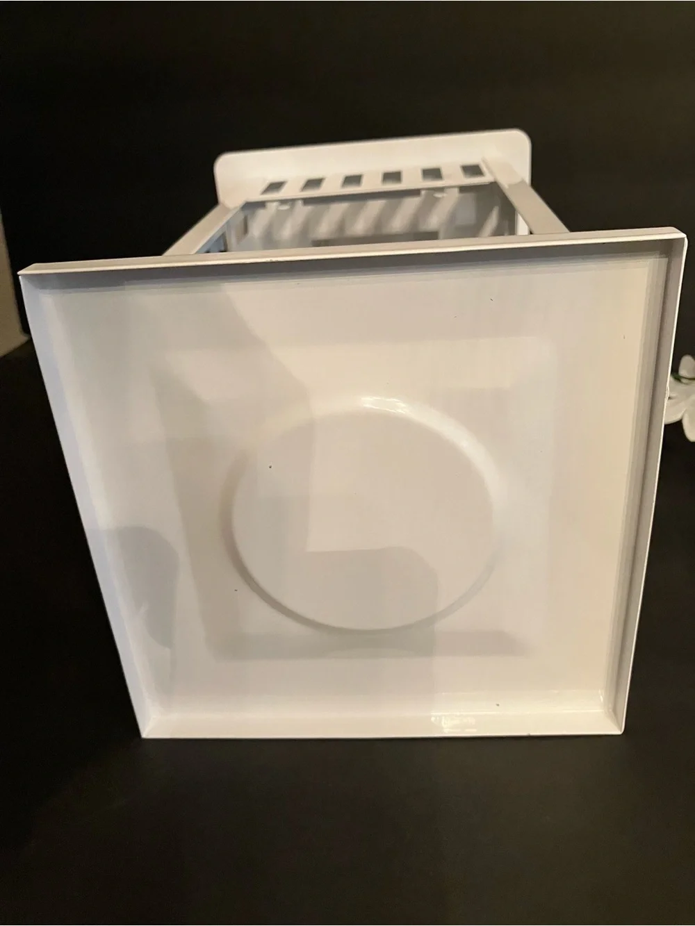 White Decorative Lantern with Faux Floral Arrangement
